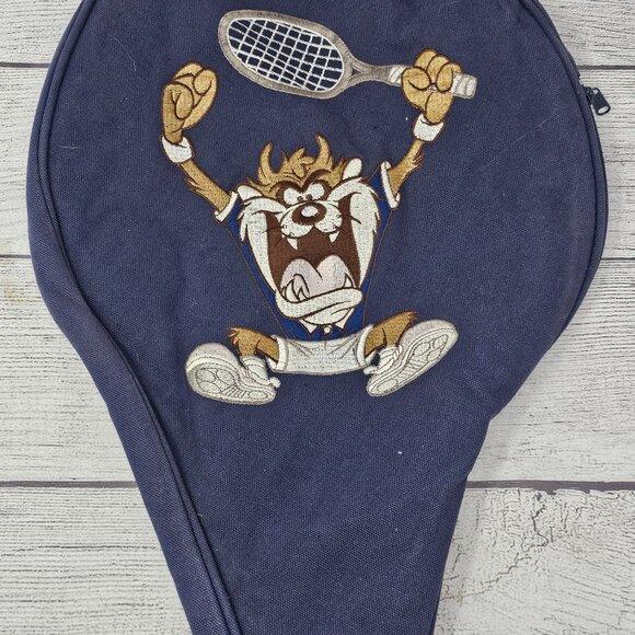 VTG Tennis Racket Cover Looney Tunes‎ Taz 1994 Warner Brothers - Picture 1 of 3